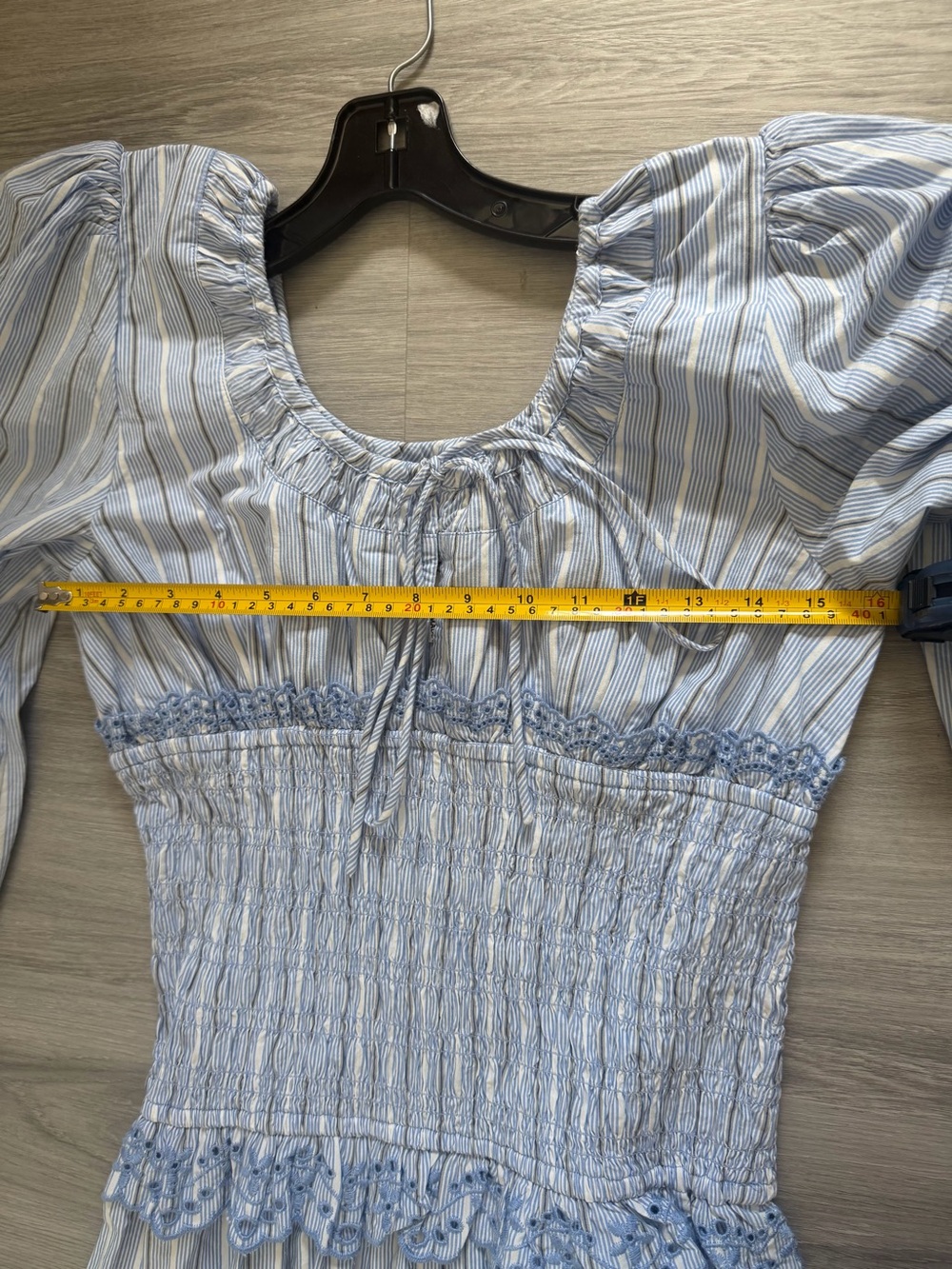 Damson Madder Nola Light Blue Embroidered Midi Dress NWOT - Picture 11 of 12